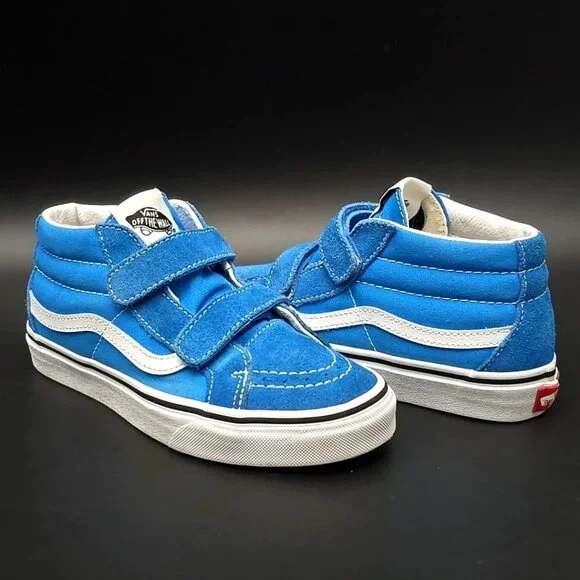 Vans Old Skool V Retro Court Blue White Unisex Sneakers 507698 Kid's Size 3.0 - Picture 2 of 12